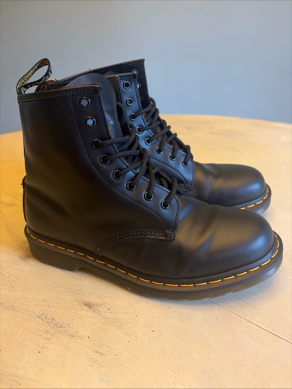 Doc Martens 1460 Ambassador Black Boots US L Sz 9 Combat Grunge Punk Classic Y2K